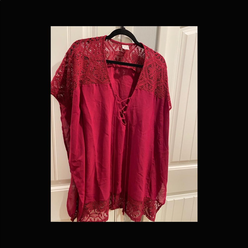 Tunic top for swim wear